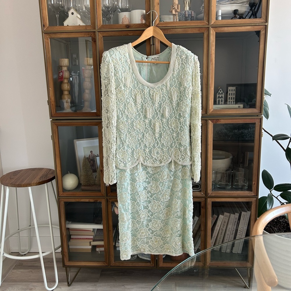 Judith Ann Creations Vintage Lace and Beaded Dress